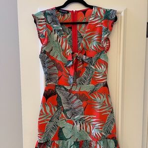 Parisian Red Floral Dress